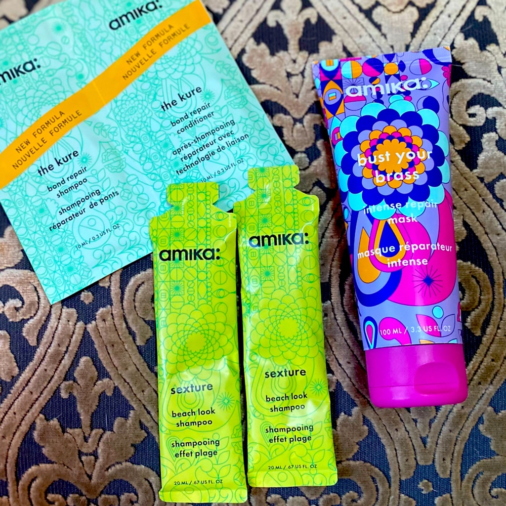 amika bust your brass intense repair mask + 2 Free Samples